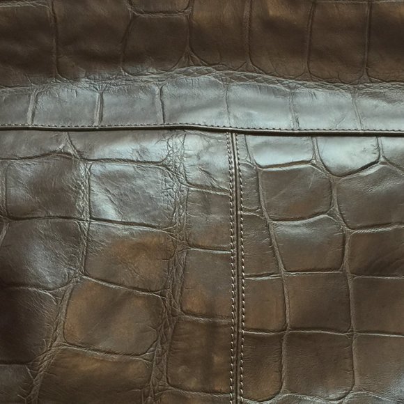 CLUB MONACO CROCODILE LEATHER/ CLUTCH/BAG-NEW WITH TAGS - Picture 3 of 5